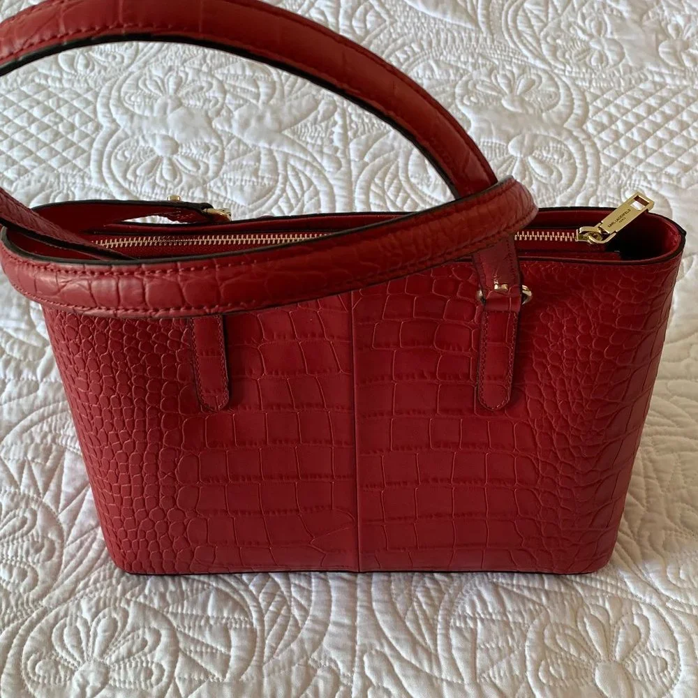 KARL LAGERFELD PARIS, Leather Tote Bag,‎ Classic Red